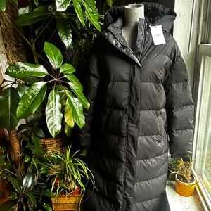 NWT Theory Black Puffer Coat